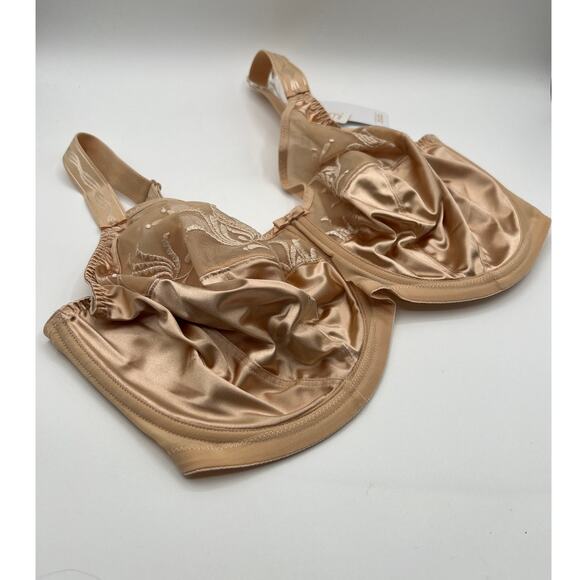 ELOMI Caitlyn 36J Full Coverage Side Support Underwire Bra Style 8030 Nude - Picture 6 of 10